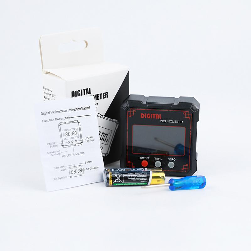 

Woodworking Tools 4-Sided Magnetic Dual Laser Inclinometer Digital Angle Measuring Instrument With Tilt Measurement Laser Level A6