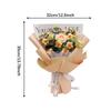 Artificial Crochet Flower Bouquet Plastic Material Fresh Knitted Arrangement Desktop Ornament for Modern Home Decor