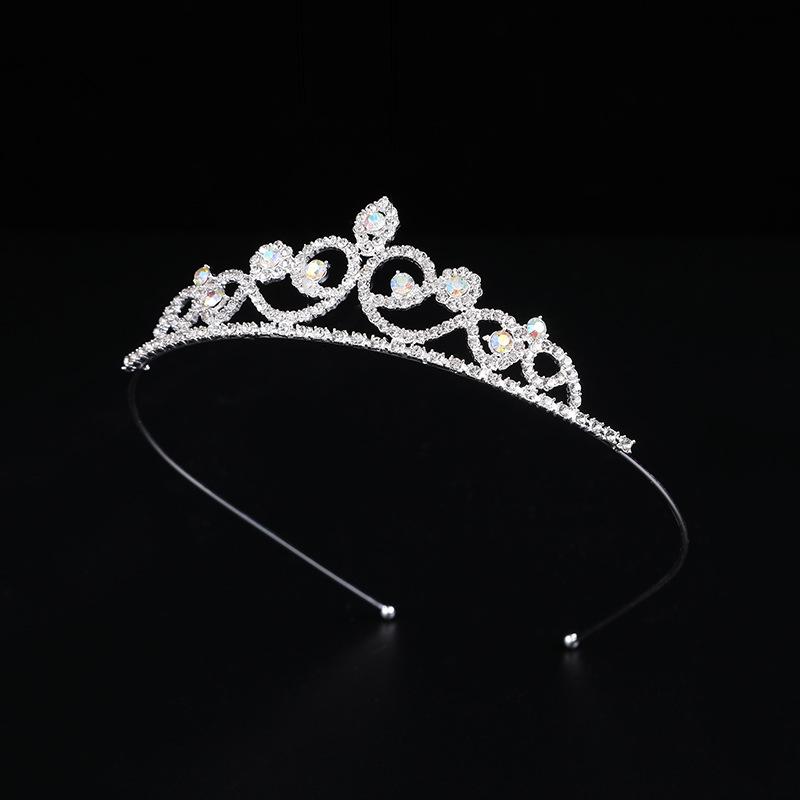 Alloy Children's Crown Hairband Hairband Headdress Simple and Elegant Temperament Princess Girl's Hairband Crown