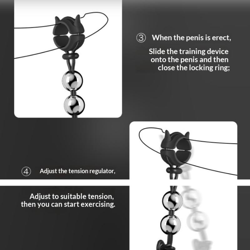 Male Penis Ring Exercise Device Weight Bearing Penis Extender Enlargement Stretcher Ball Semen Lock Adult Sex Toys For Men