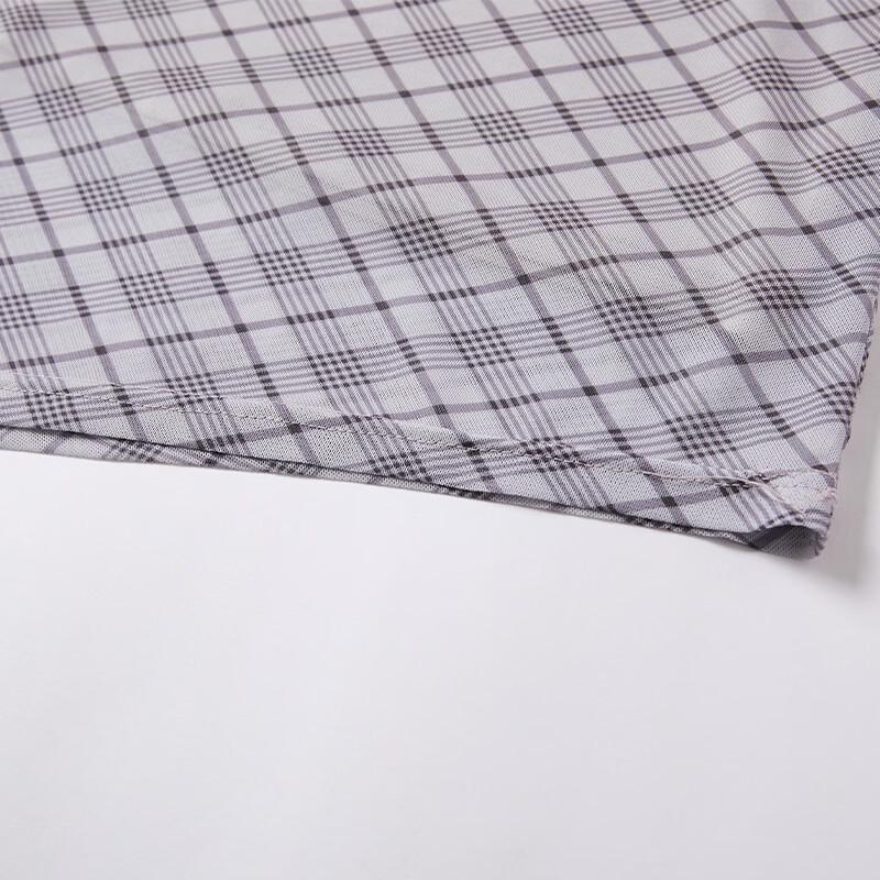 Xiangying Irregular Plaid High-Waist A-Line Skirt
