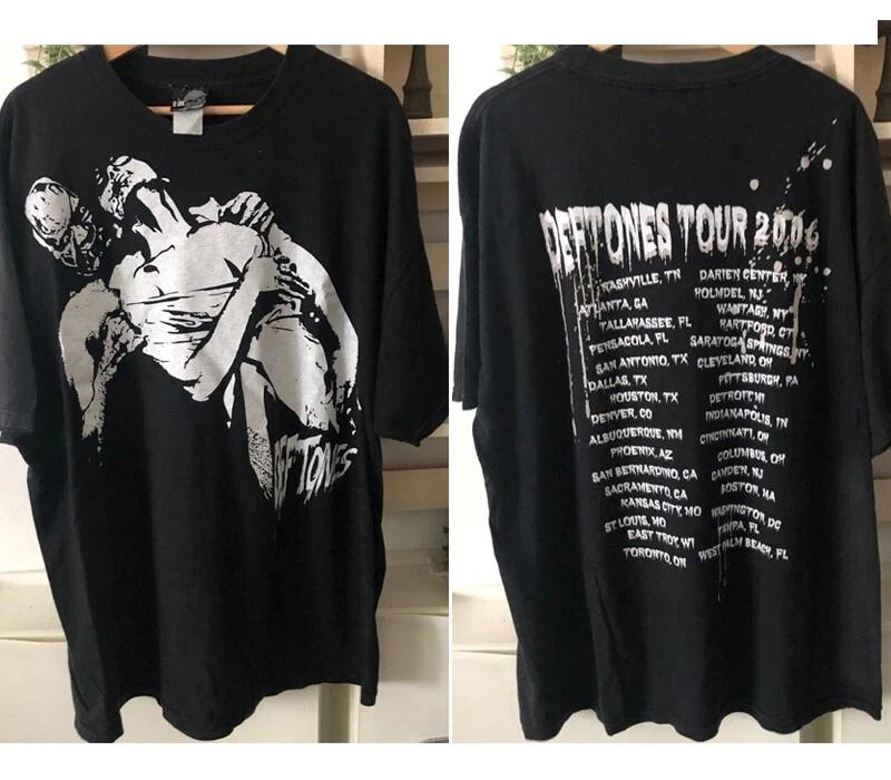 Deftones T Shirt Men High Quality Cotton T-shirt Fashion Women Short Sleeve Tops Punk Music Style Metal American Tops Clothing