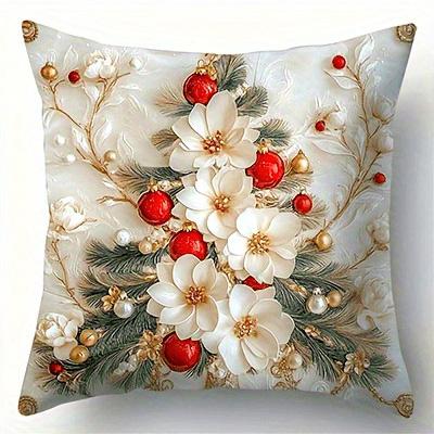 Home Decor Christmas-Themed Decorative Pattern Pillowcases Pattern Cushion Cover Suitable For Sofa Bedroom Car Pillow Cover