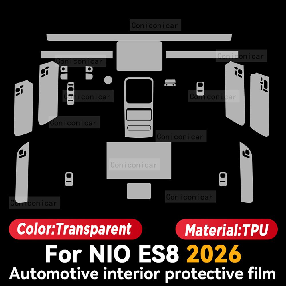 

For NIO ES8 2026 Car Interior Protection Anti-Scratch TPU Film trument Center Control Navigation Screen Accessories Left rudder