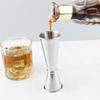 Doppelkopf-Cocktailmaßbecher-Set aus Edelstahl