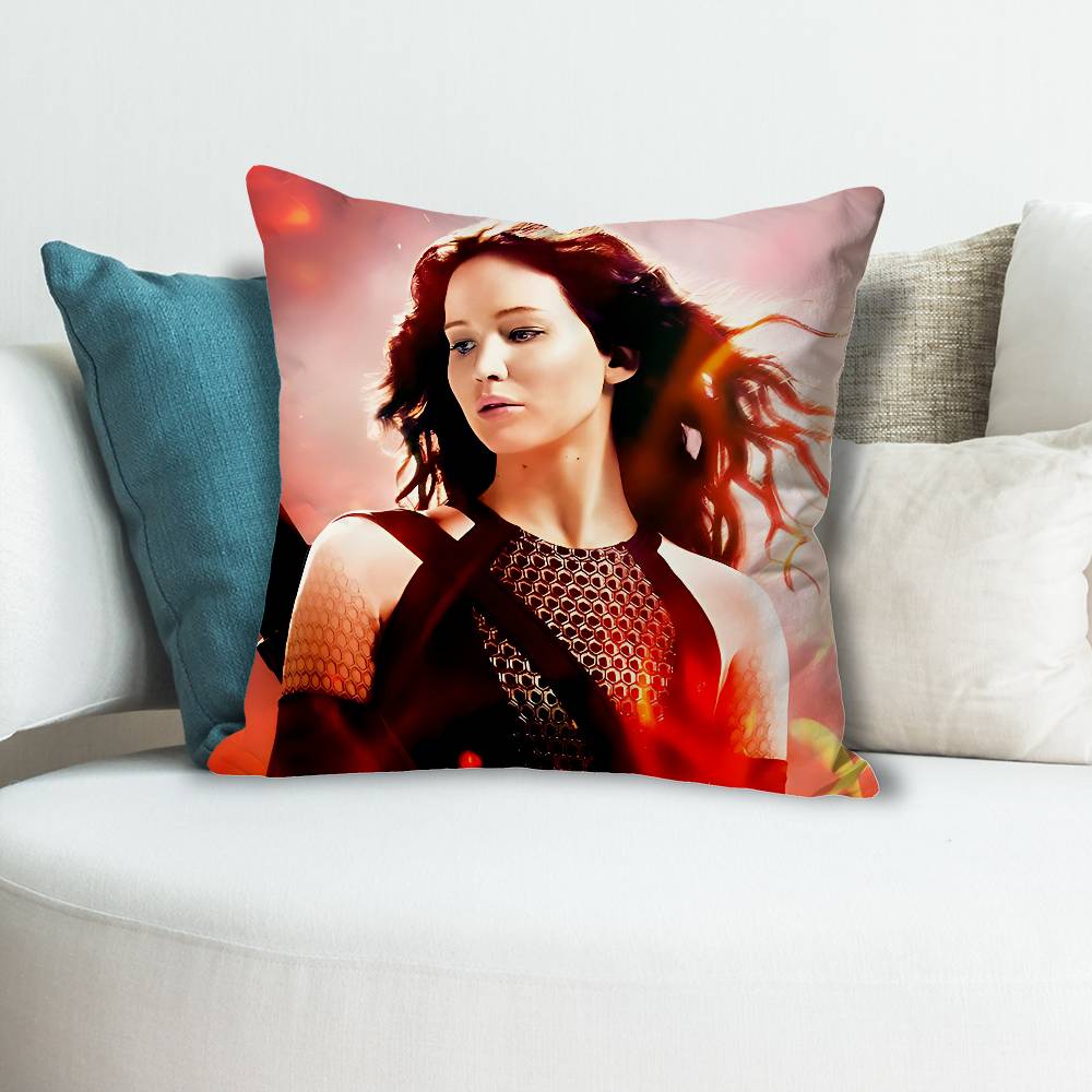 TThe HHunger GGames Pillow Cases for Bedroom Living Room Sofa Home Decor Polyester Cushion Cover with Zipper