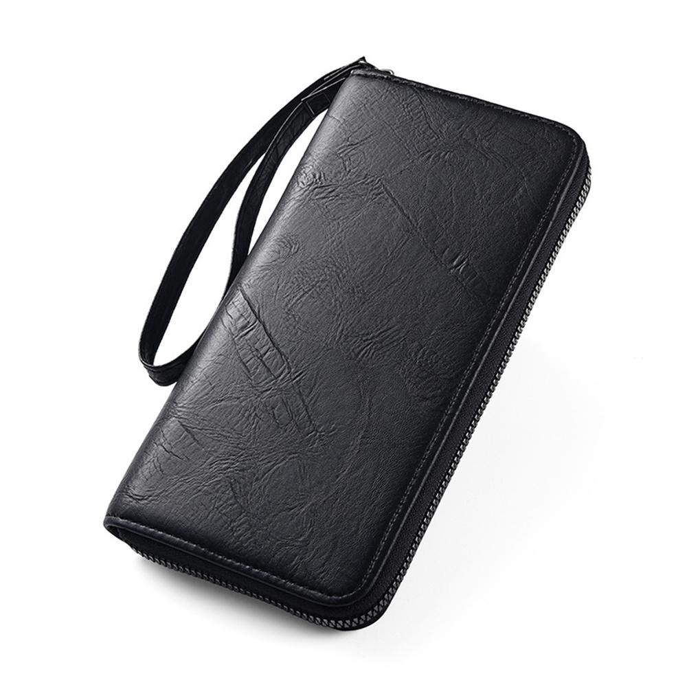 Pu Leather Wallet Long Design Phone Wallet Men'S Wallet Coin Purse For Office Travel Gift
