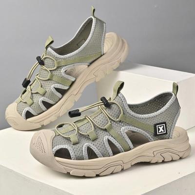 2025 Breathable Men's Closed-Toe Sandals - Non-Slip Casual Outdoor Beach Shoes, Trendy Summer Style, Plus Size Available