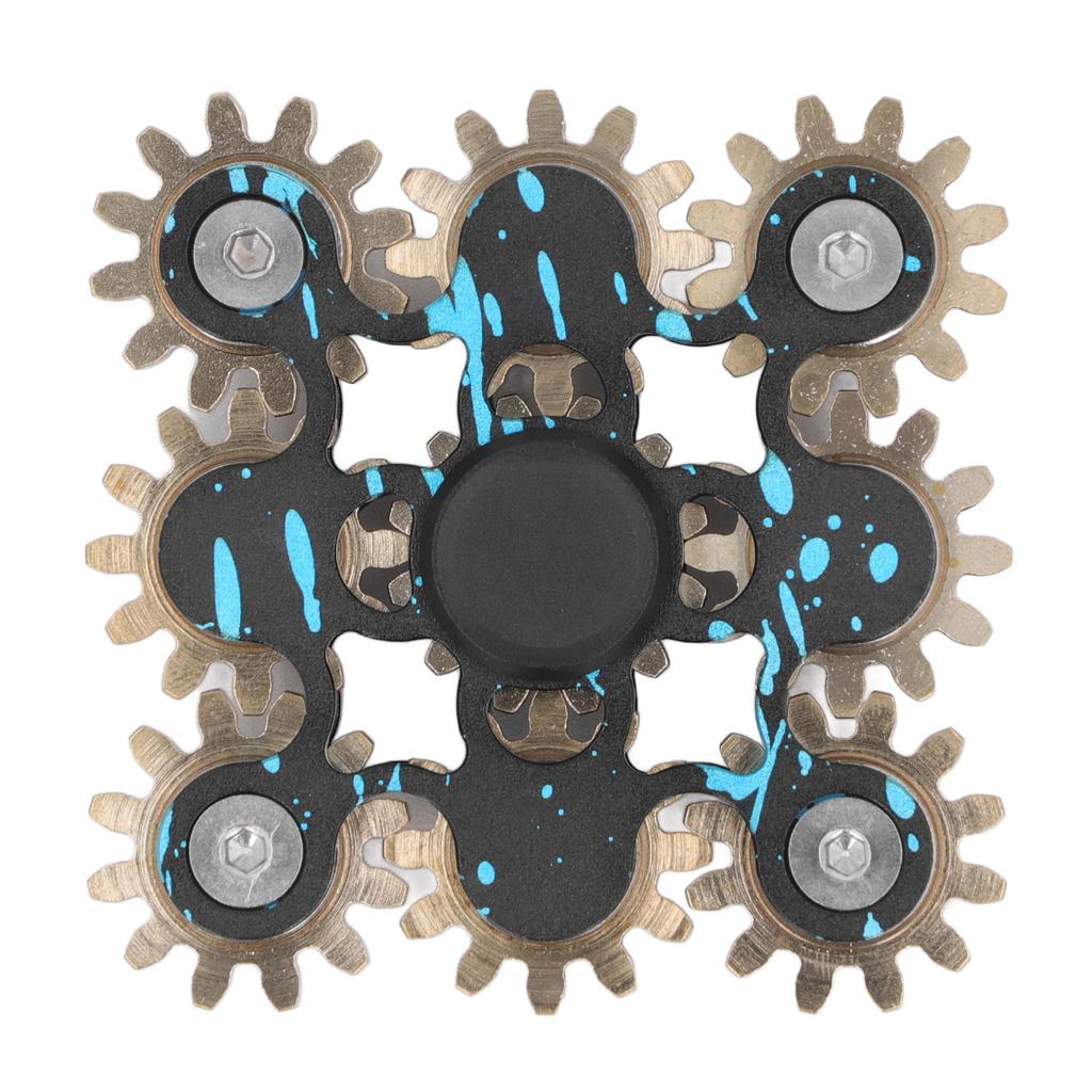 Metal Gear Toy 9 Gears Fidget Hand Decompression Toy Stress Relieving Gear for ADHD Autism