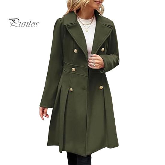 

Женский шерстяной жакет с отложным воротником, однотонное двубортное пальто средней длины, термобелье с длинными рукавами, для поездок на работу, свиданий, весна-осень-зима M армия зеленый