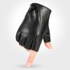 2023 Herren-Halbfinger-Handschuhe aus Schaffell für Fitness, Fahren, echte Lederhandschuhe, fingerlos, braun, für Fahrer, Sportmotorrad
