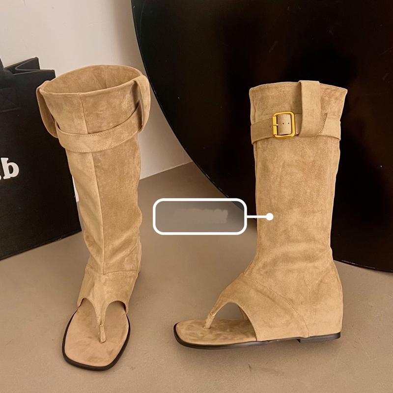 Sommerliche coole Stiefel für Damen Mode Stil Offen Zehenfrei Knöchelhohe Stiefel Damen Kurze Stiefel Designer Keilabsätze Hohe Absätze Damenschuhe
