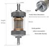Clear View 1/4" Inline Fuel Filter For 6mm Hose Motorcycle For ATV Dirt-Bike 304 Stainless Steel Easy Maintenance Fuel Filters5