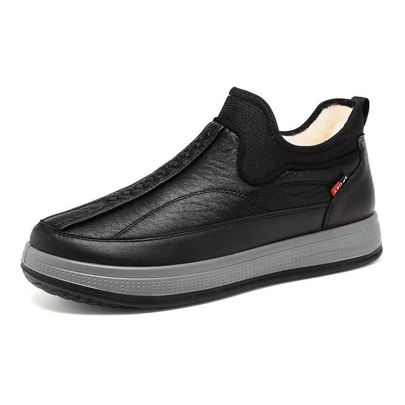 Winter new cloth shoes men's velvet thickened wool dad shoes waterproof and non-slip snow boots men