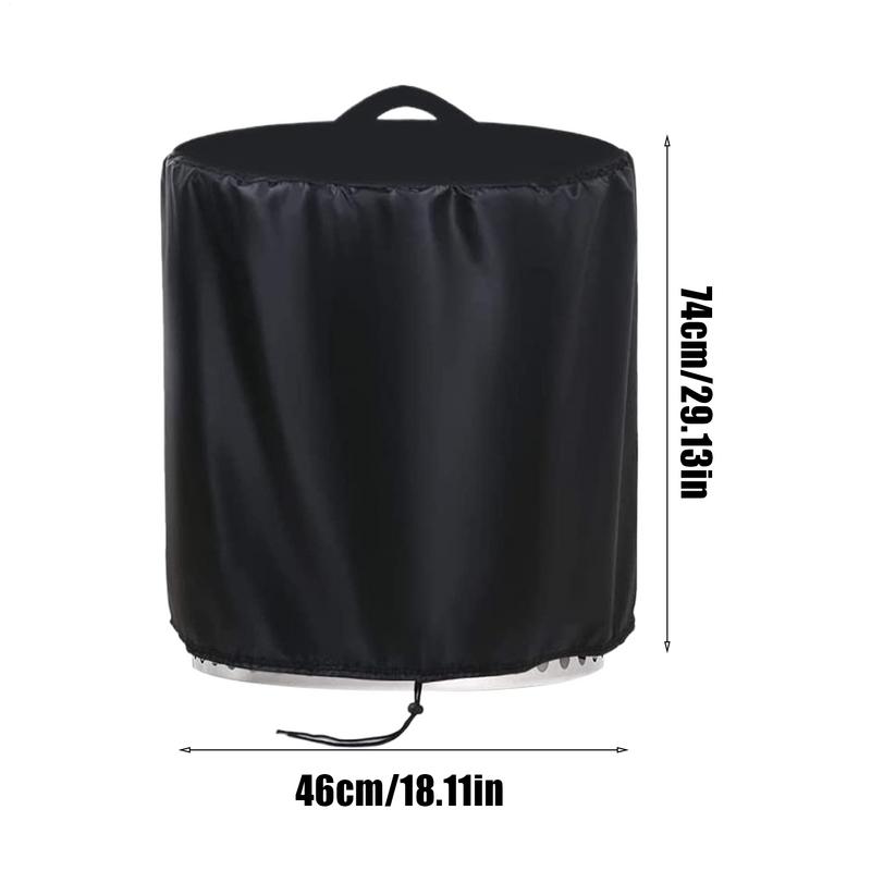 210D Fire Pit Cover Round Stove Waterproof Cover Outdoor Garden Furniture Tabletop Fire Pit Stones Dust Proof Cover