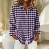 Women's Shirt Blouse Christmas Print Button Long Sleeve Casual Basic Shirt Collar Regular Top