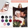 1pc Customized Blanket Your Design Logo Family Photo Print Warm Smooth Blanket Custom for Lover Dad Mom for Winter New Year Gift