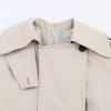 European and American style, new women's clothing, fashionable and versatile cross-border temperament, simple daily loose trench coat