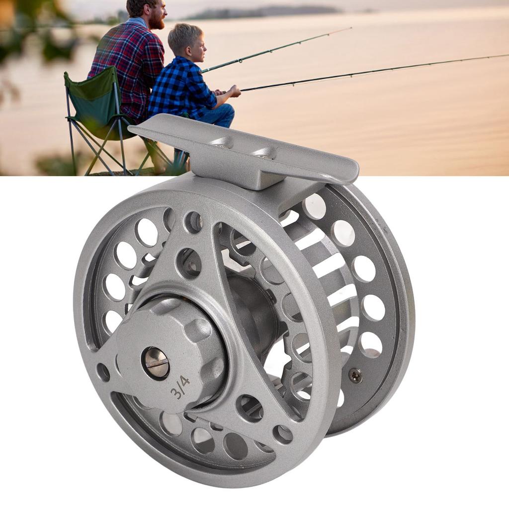 3/4 Fly Fishing Reel Full Metal Fly Reel Fishing with CNC Machined Aluminum Alloy Body Silver