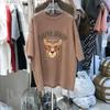 Women's Loose Fit Tiger Head Print Cotton T-Shirt, Spring/Summer 2022 Trend