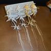 2pcs Design Sense Niche Bamboo Leaf Earrings, Metal Tassel Earrings, Female Fashion Temperament Commuting Earrings
