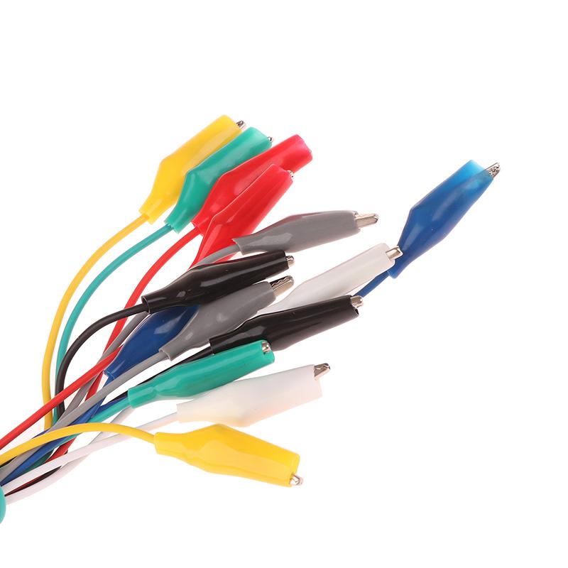 10Pcs/5Pcs Double-Ended Crocodile Clips Electrical Test Cable Wires Test Leads Tool
