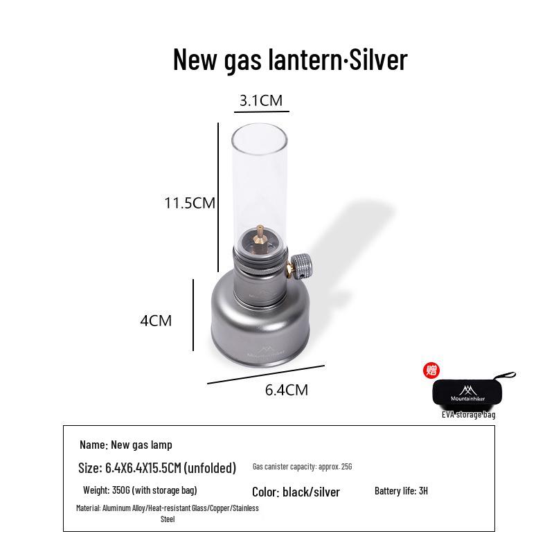 Mountain Guest Camping Gas Lamp with Long Battery Life - Outdoor Tent, Ambiance, and Inflatable Candle Lamp