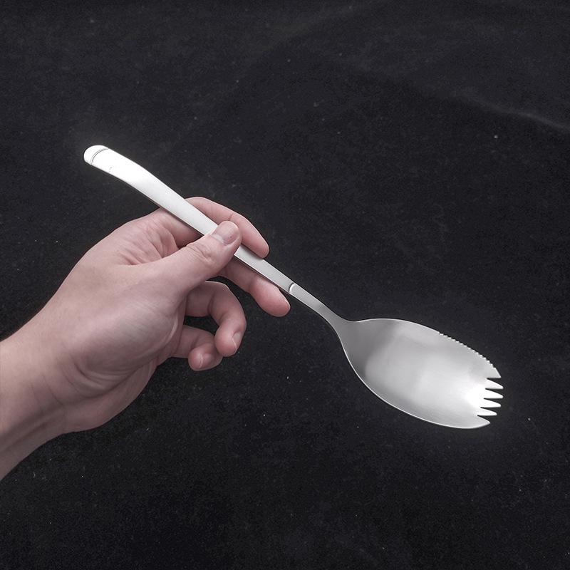 Stainless Steel 304 Integrated Spoon Fork Shared Spoon Fork  Dining Spoon  Vegetable Spoon  Fish Spoon, Salad Fork Spoon