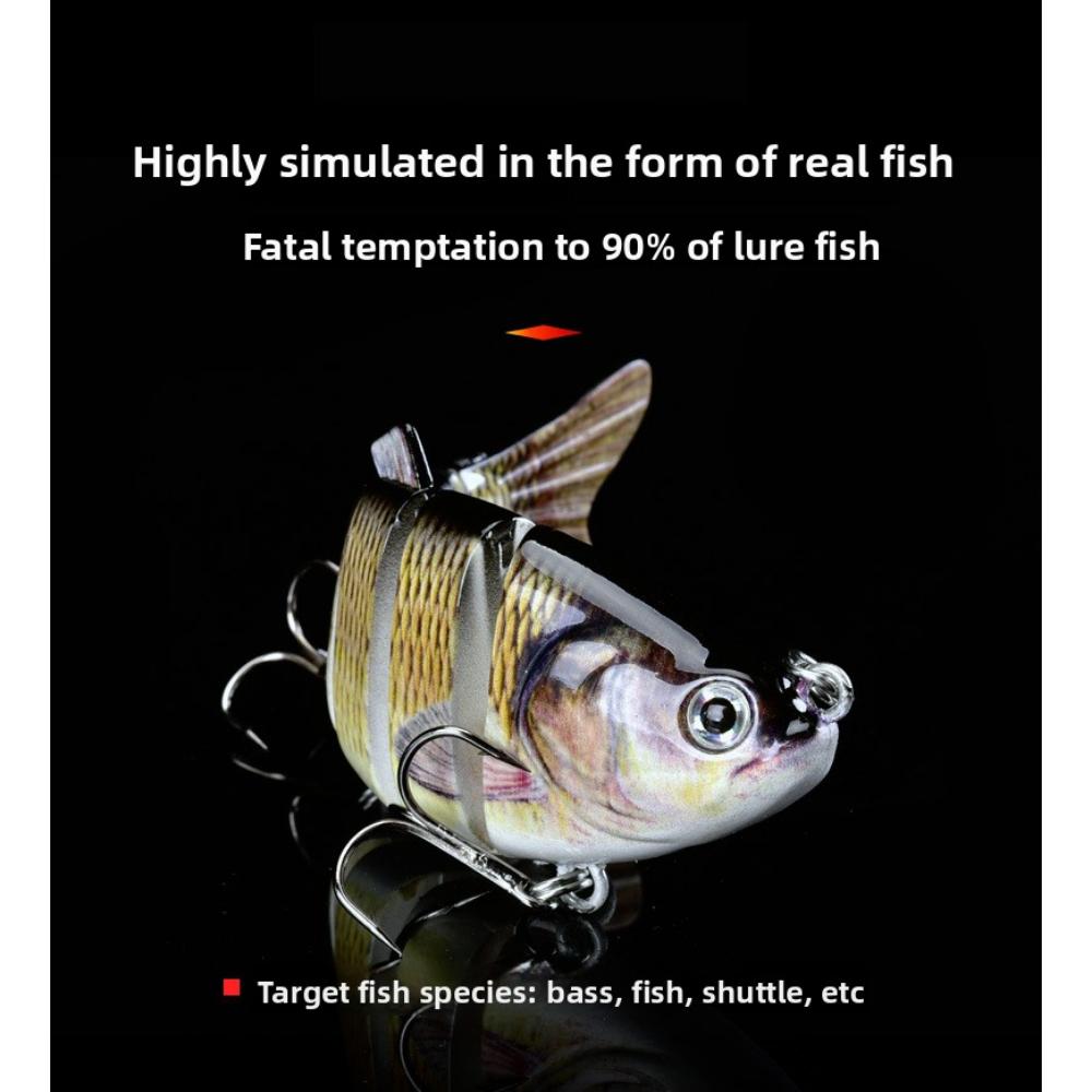 Simulierter mehrteiliger Fisch 7cm-6 Abschnitte Luya-Köder, Hardbait und Kunstköder