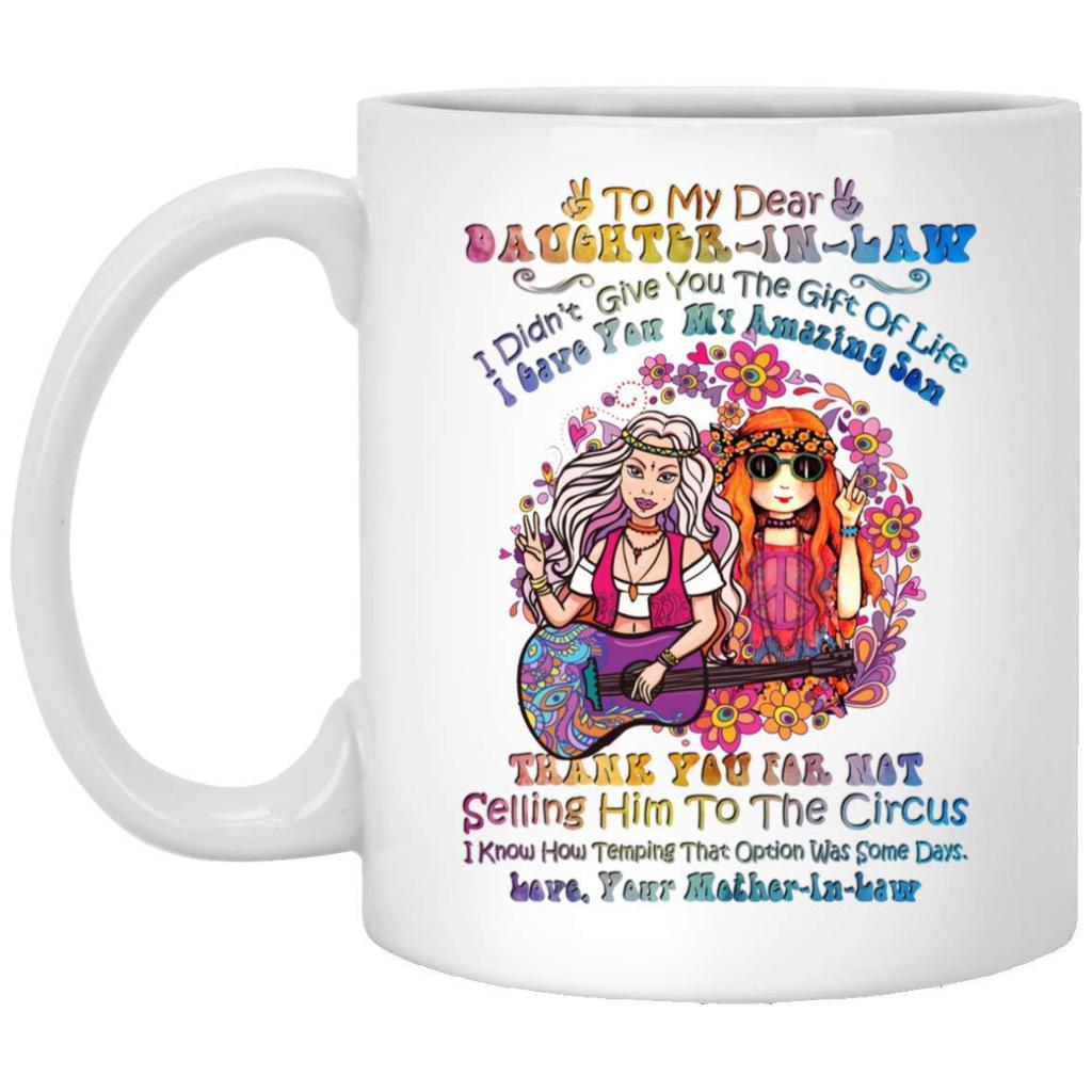 To My Dear Son-In-Law Daughter Daughter Son Ceramic Coffee Mug Water Cup English
