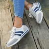 Ladies' Fashionable Contrasting Sports Shoes, Lightweight EVA Sole Skateboard Shoes, All Season Low Cut Lace Up Casual Shoes, Flat Head