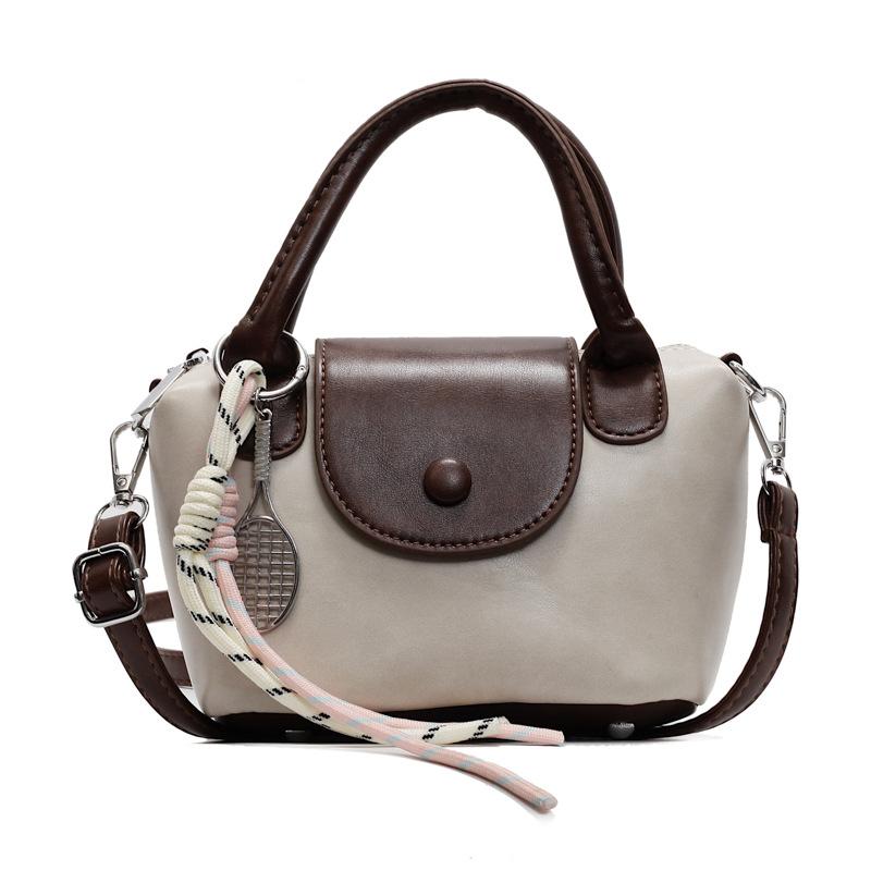 2025 new niche retro contrasting colors high-end portable dumpling bag versatile commuter daily casual messenger women's bag