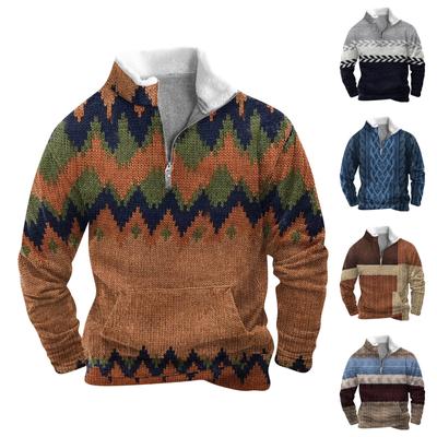 Frühlings- und Herren-Sweatshirt mit Stehkragen ist ein lässiges Outdoor-Pullover-Oberteil