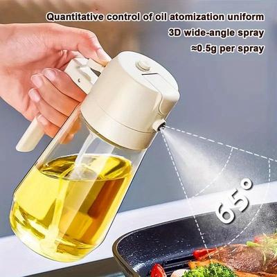 New Oil Dispenser Bottle Oil Spray Bottle for Kitchen Oil and Vinegar Dispenser Olive Oil Bottle Sprayer Home(Spray&pour)