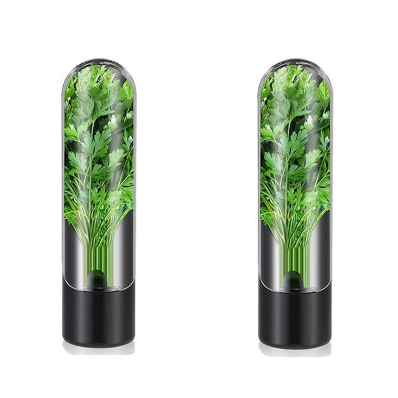 Vegetables Fresh Preservation Bottle Herb Saver Storage Container Fresh Herb Keeper Vanilla For Storing Kitchen Supplies