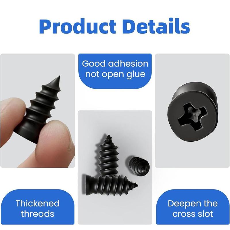 Tubeless Tire Patch Tire Repair Screws Puncture Set for Car Motorcycle, Vacuum Tubeless Tyre Rubber Nail Repair Tools Kit