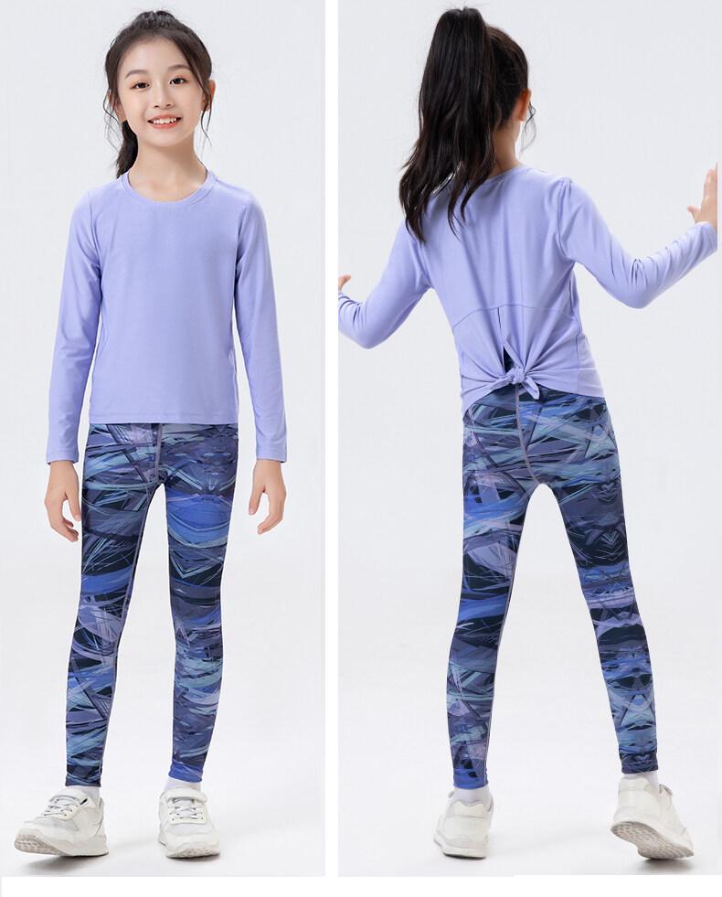 Girls' Quick-Dry Sports T-shirt: Breathable, Sweat-Wicking, Elastic, Ideal for Fitness and Yoga. Perfect for Spring and Autumn.