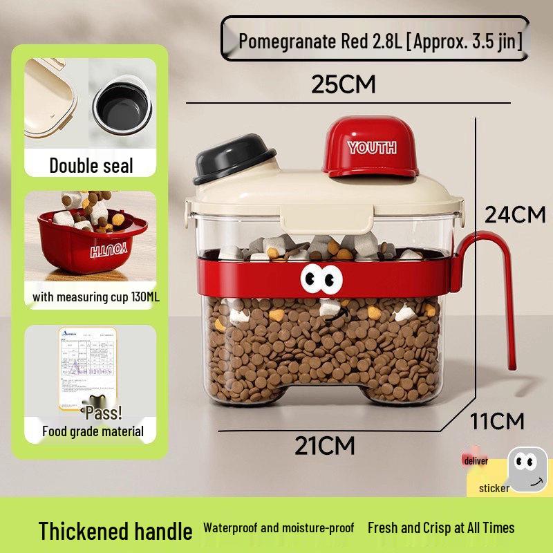Rotatable Household Rice and Grain Storage Box: Insect & Moisture-Proof, Sealed, Compartmented Bucket