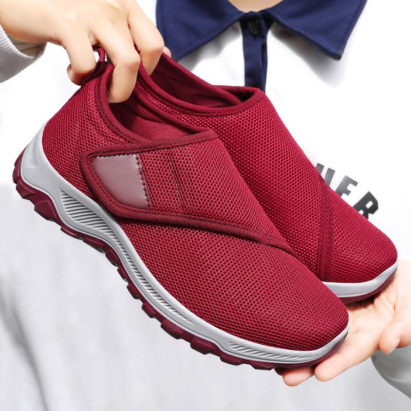 Shoes Women's Casual Shoes Breathable Single Shoes Old Beijing Cloth Shoes Velcro Middle-aged and Elderly Mother Shoes Soft Sole Comfortable Women's