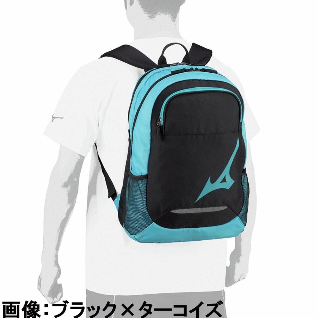 Mizuno Tennis Racket Sports Backpack 63JDB009 Navy x Lime Tennis/Soft (1 racket)