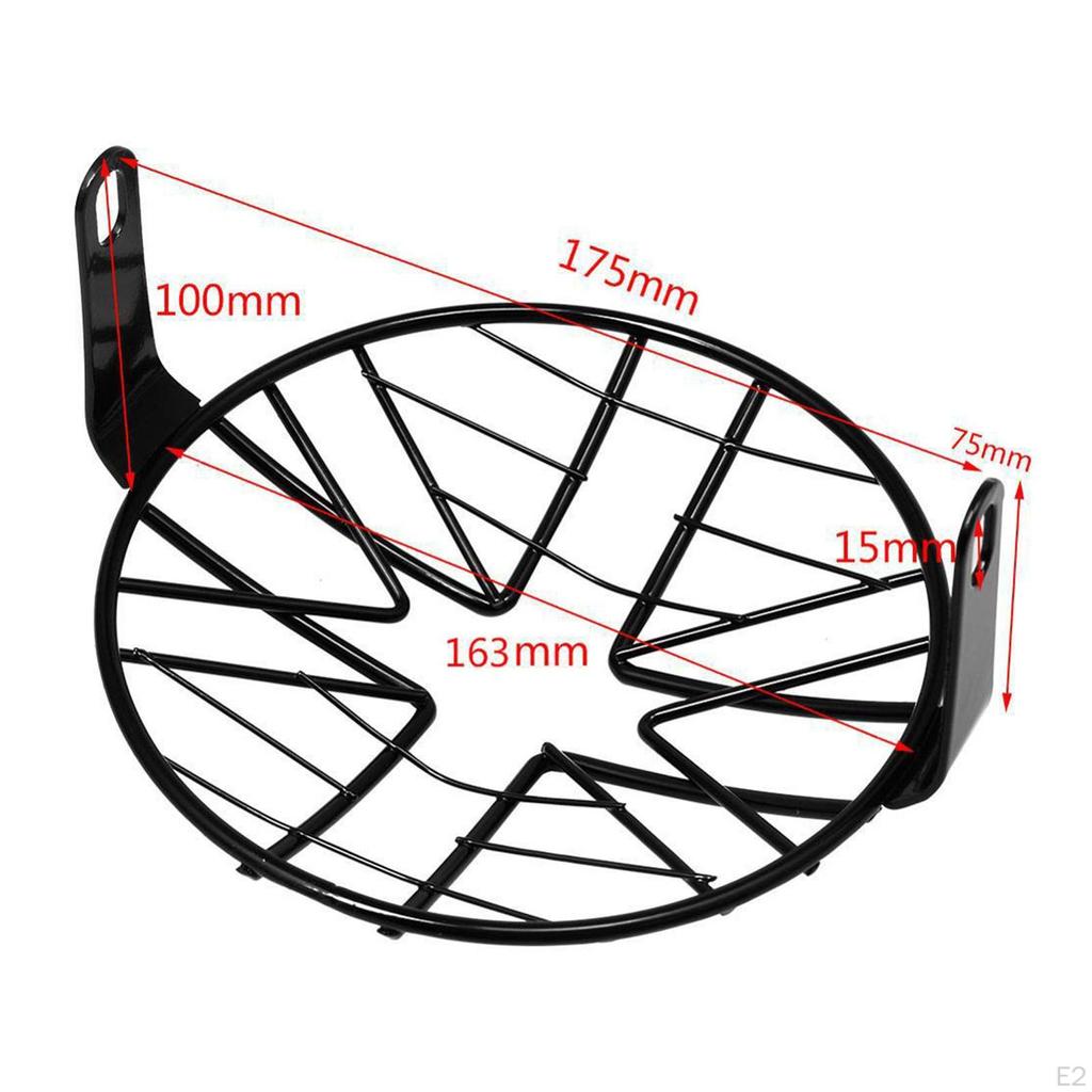 Motorcycle Headlight Grill Mesh Retro Style Decoration for 5.75inch Headlamp