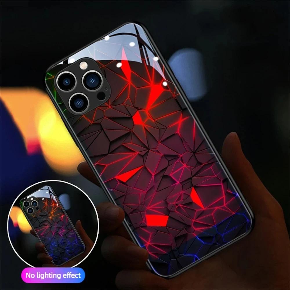 Shockproof Luminous LED Phone Case – Luxury Light Up Cover for IPhone Samsung 【Style B】For Iphone 15