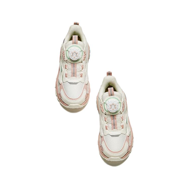 Anta Kids Sports Comfortable Non-Slip Wear-Resistant Low-Top Casual Shoes Kids Casual Shoes Pink White A22439915-1