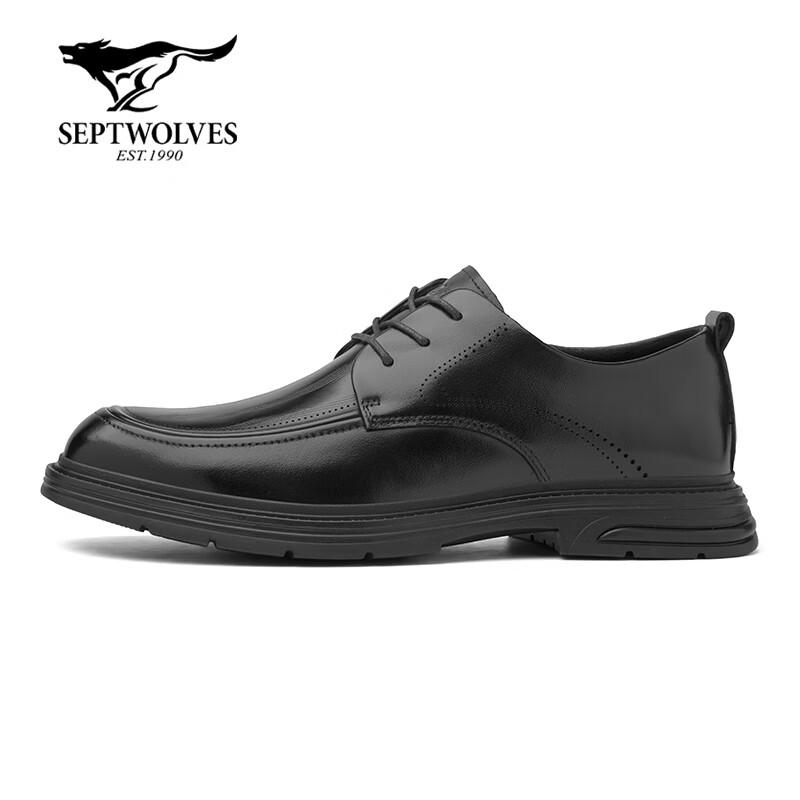 Septwolves Men's Genuine Leather Business Dress Shoes