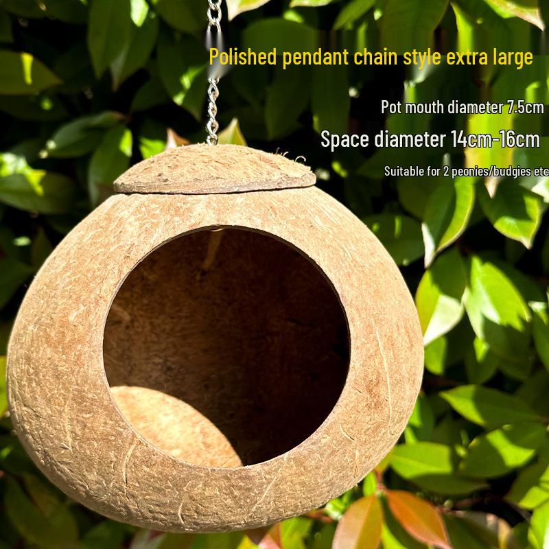 Hand-Woven Straw Nest for Small Birds: Parrot, Budgie, Conure, Finch