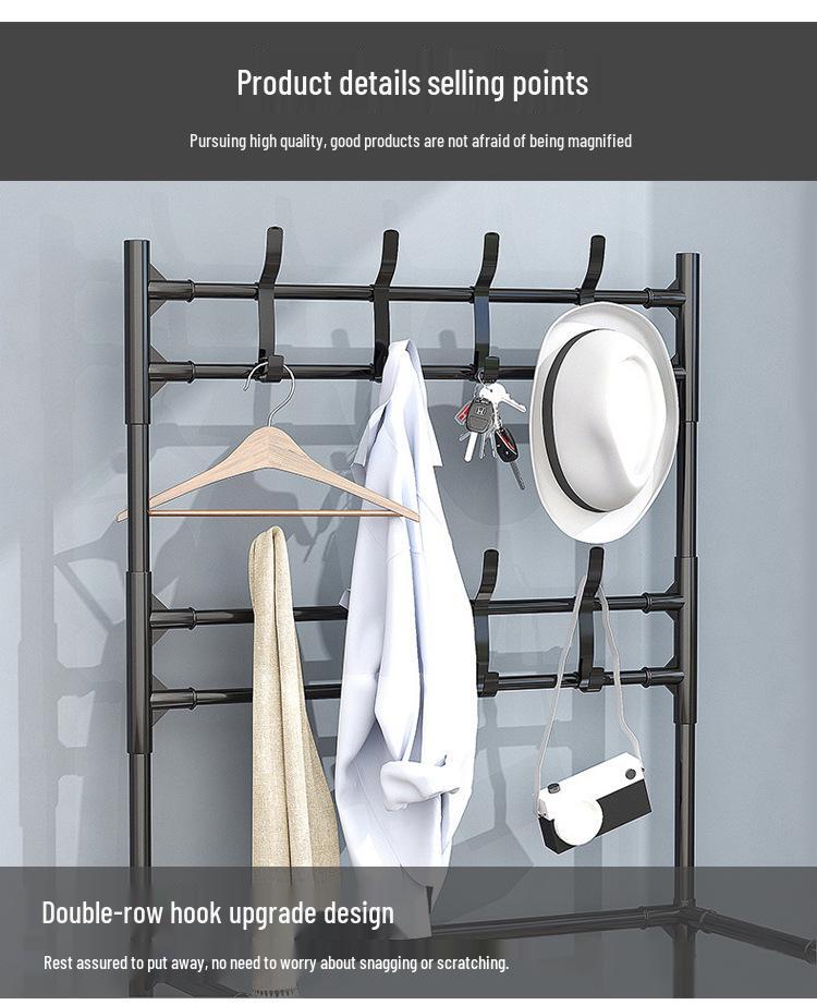 Moderner multifunktionaler Metall-Schuh- und Garderobenständer: Stand-Aufbewahrung, schlicht, minimalistisch für Schuhe und Kleidung