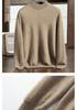 Men's Autumn-Winter Cashmere Half-High Neck Business Pullover Sweater