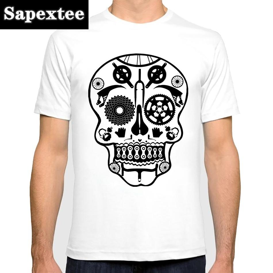 Bicycles MTB Print T Shirt Summer Men T-shirt Downhill Biking Print Casual Heartbeat Stimulation Exercise Male Harajuku Tshirt