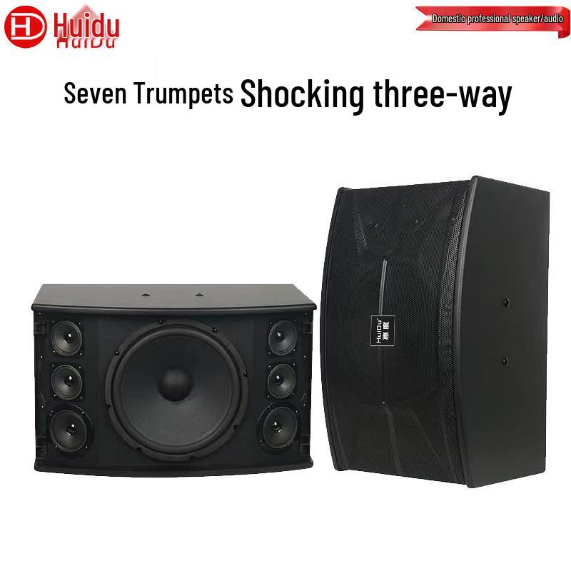 HuiDu 10-inch 3-Way HIFI Professional Conference & KTV Speaker (CN Version)