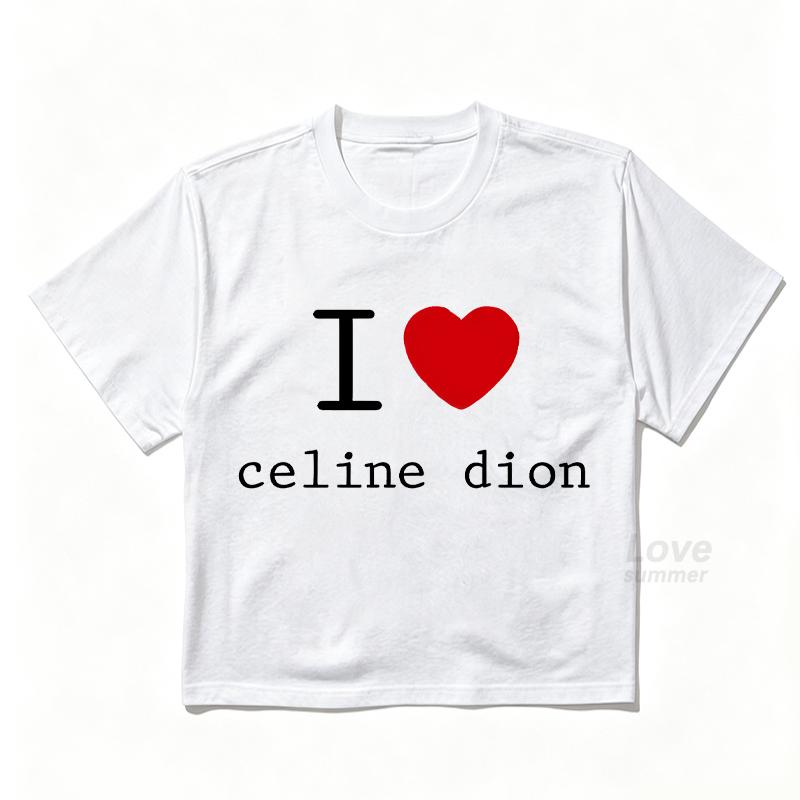 Celine Dion Paris 2026 Fan Tour Gift T-shirt Men Women Kids Girls Boys Parent-child T-shirt Pop Music Streetwear Hip Hop Tees